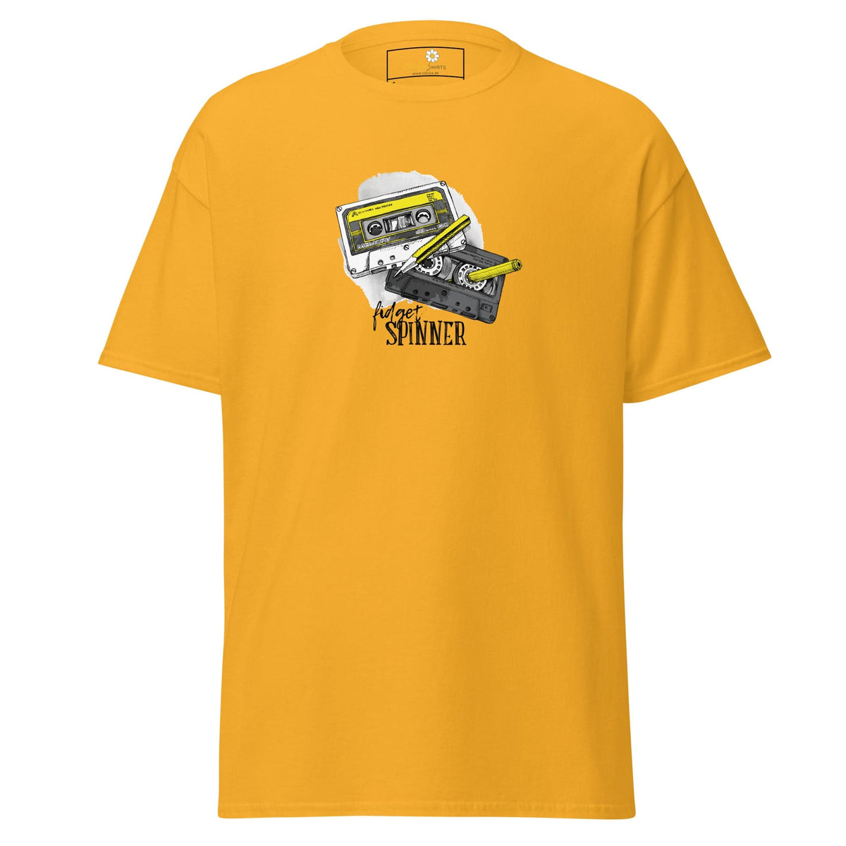 Unisex classic t-shirt - MUSIC TAPE SPINNER - REGULAR - Gold / S