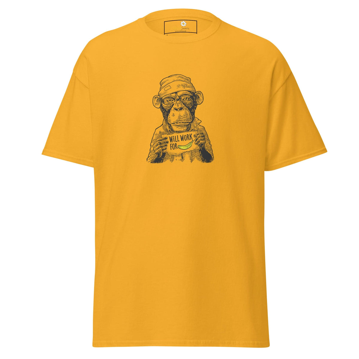 Unisex classic tee - WILD LIFE FUN WORK FOR BANANA - REGULAR - Gold / S