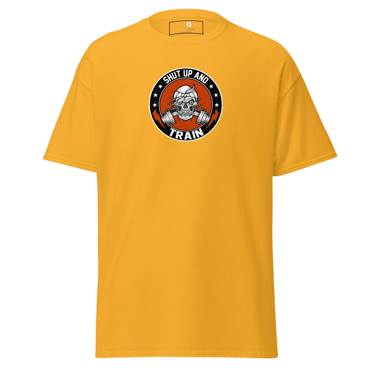 Unisex classic tee - SPORT SHUT UP AND TRAIN - REGULAR - Gold / S