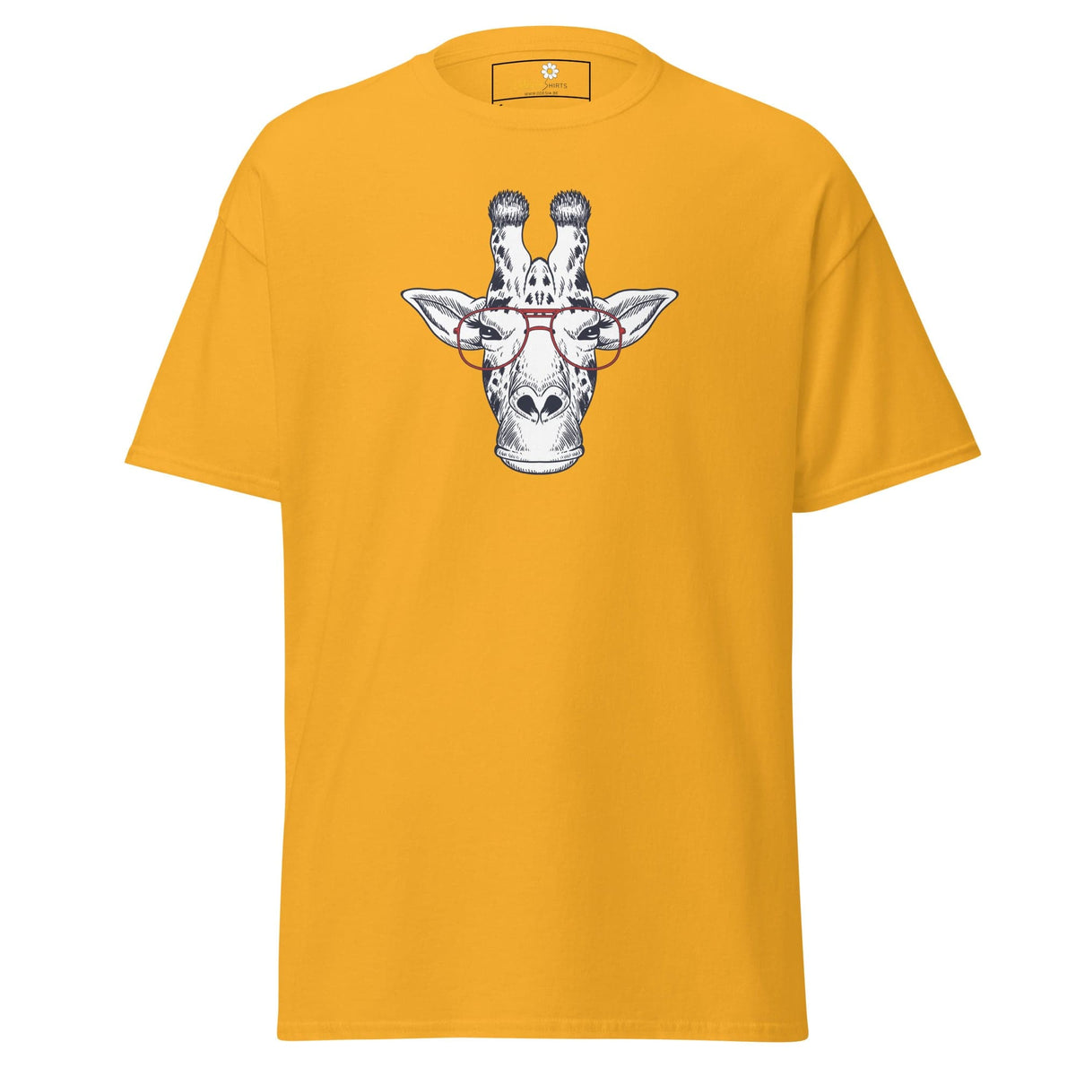 Unisex classic tee - WILD LIFE FUN GIRAFFE GLASSES - REGULAR - Gold / S