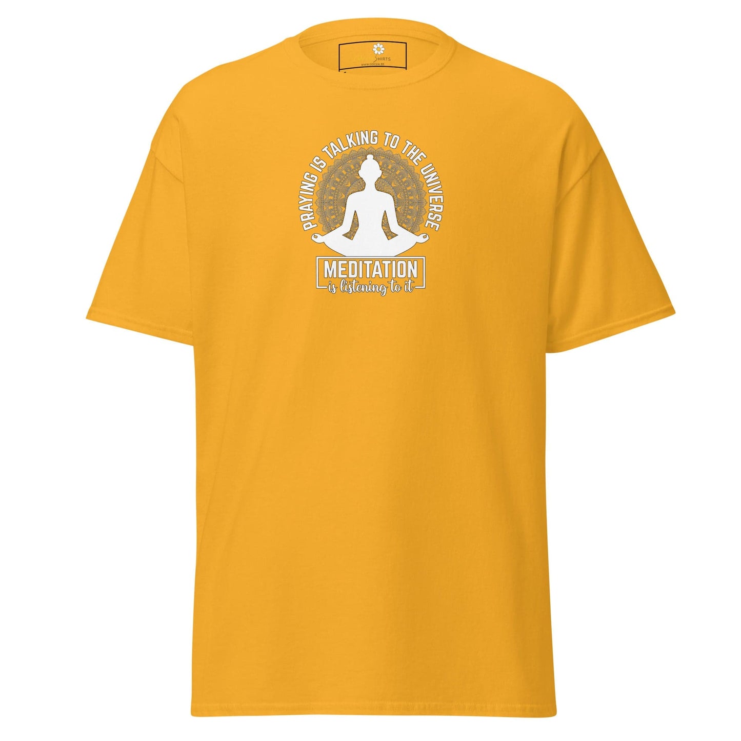 Unisex classic tee - SPIRITUAL MEDITATION IS LISTENING - REGULAR - Gold / S