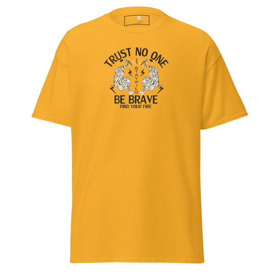 Unisex classic tee - MISC TRUST NO ONE BE BRAVE - REGULAR - Gold / S