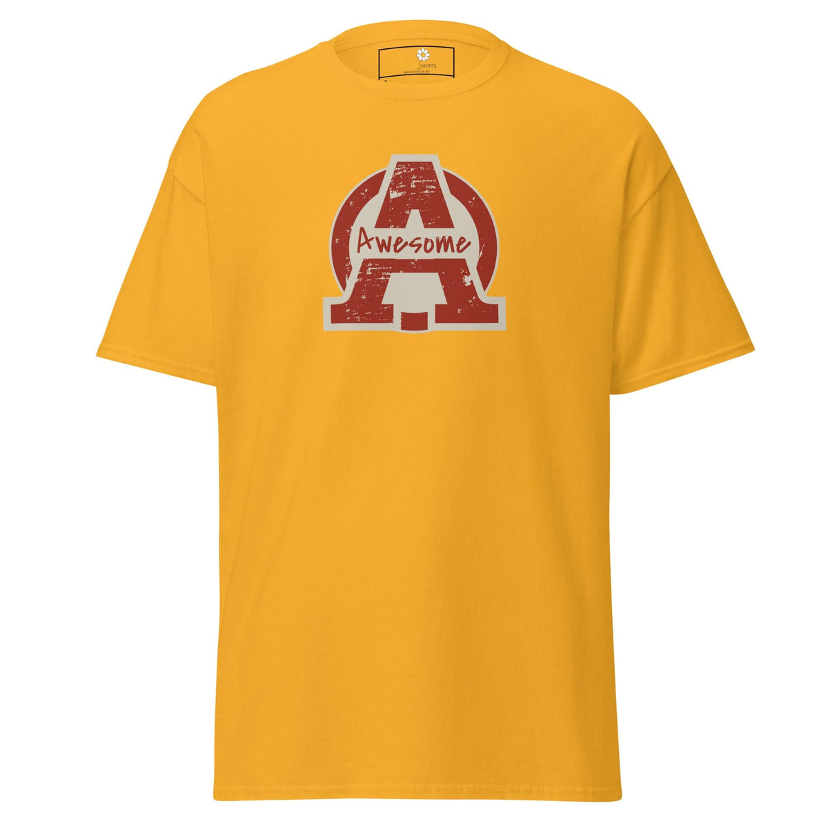 Unisex classic t-shirt - TEXT AWESOME - REGULAR - Gold / S