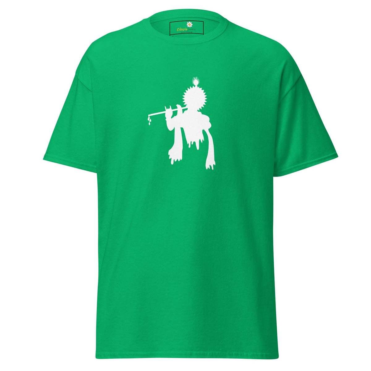Unisex classic tee - SPIRITUAL KRISHNA’S FLUTE HEAD - REGULAR - Irish Green / S