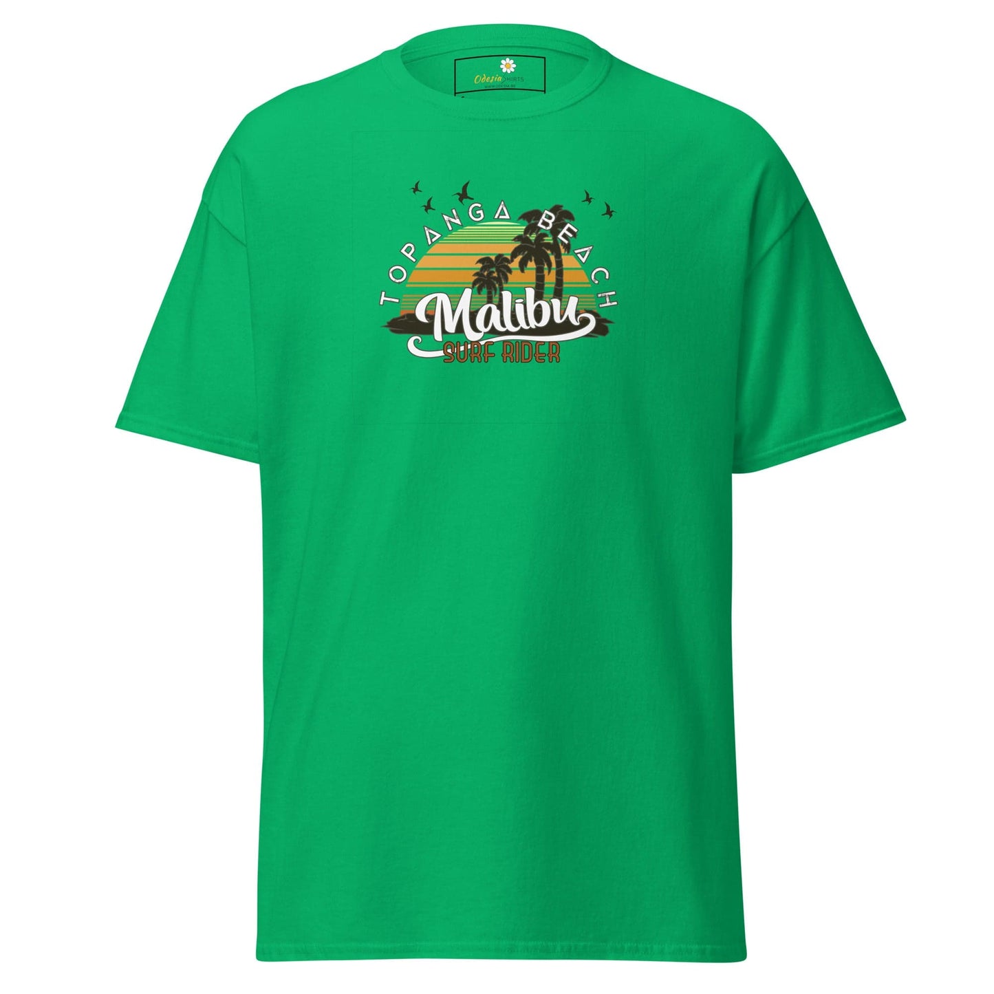 Unisex classic t-shirt - SUMMER MALIBU SURF RIDER - REGULAR - Irish Green / S