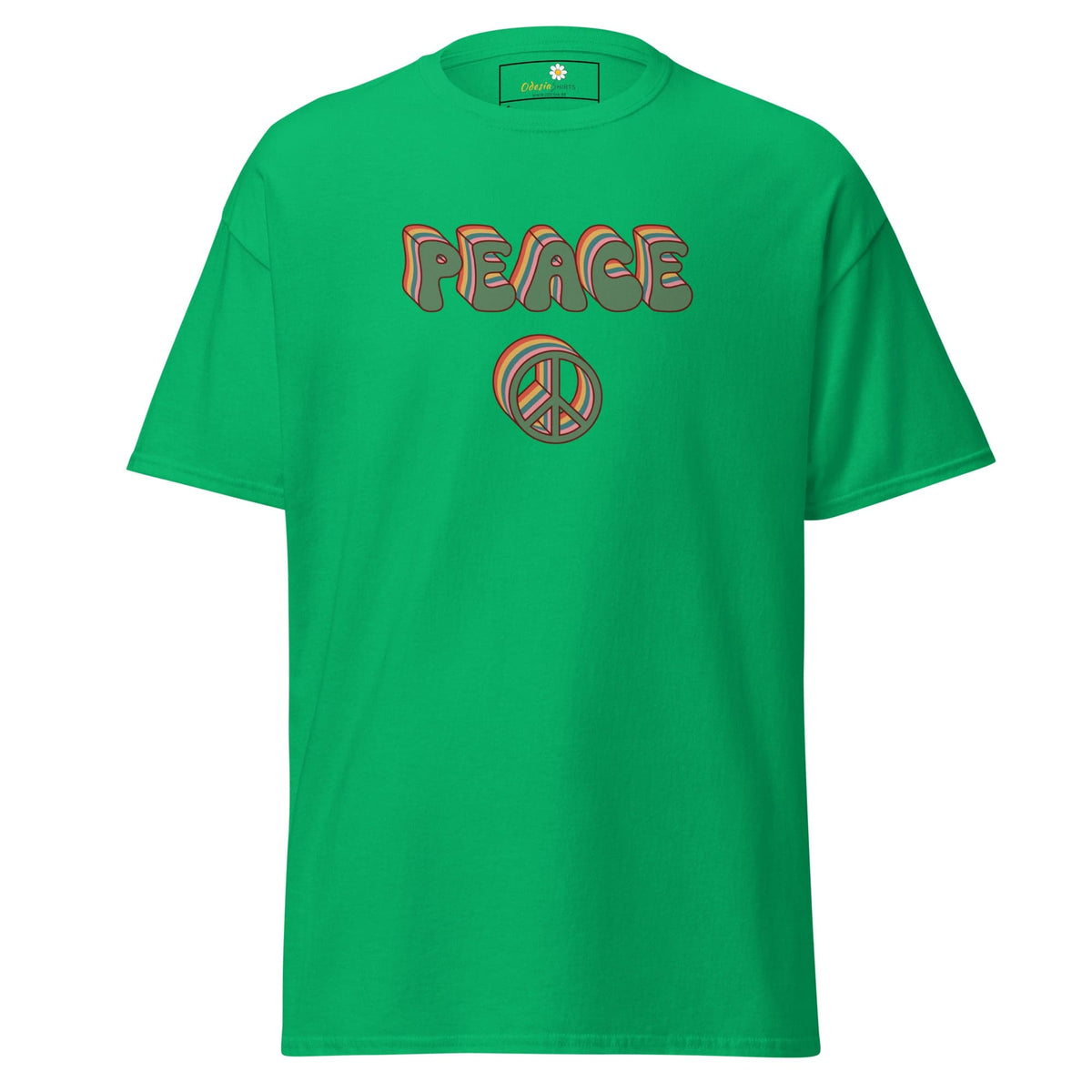 Unisex classic t-shirt - TEXT PEACE - REGULAR - Irish Green / S