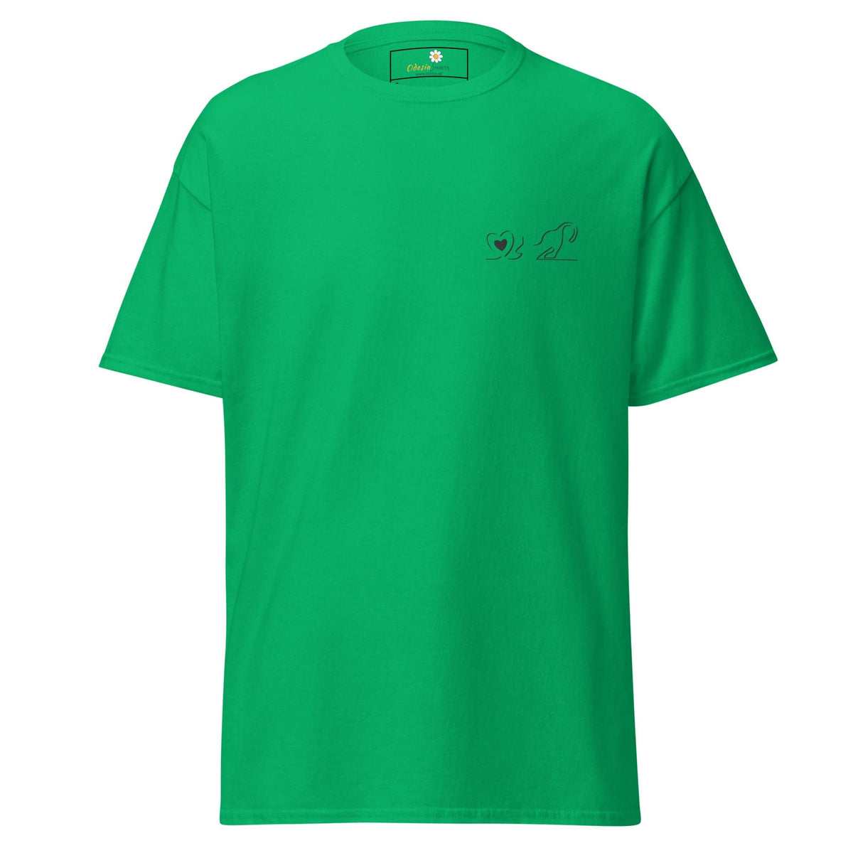 Unisex classic tee - ANIMALS LOVE CAT POCKET - REGULAR - Irish Green / S
