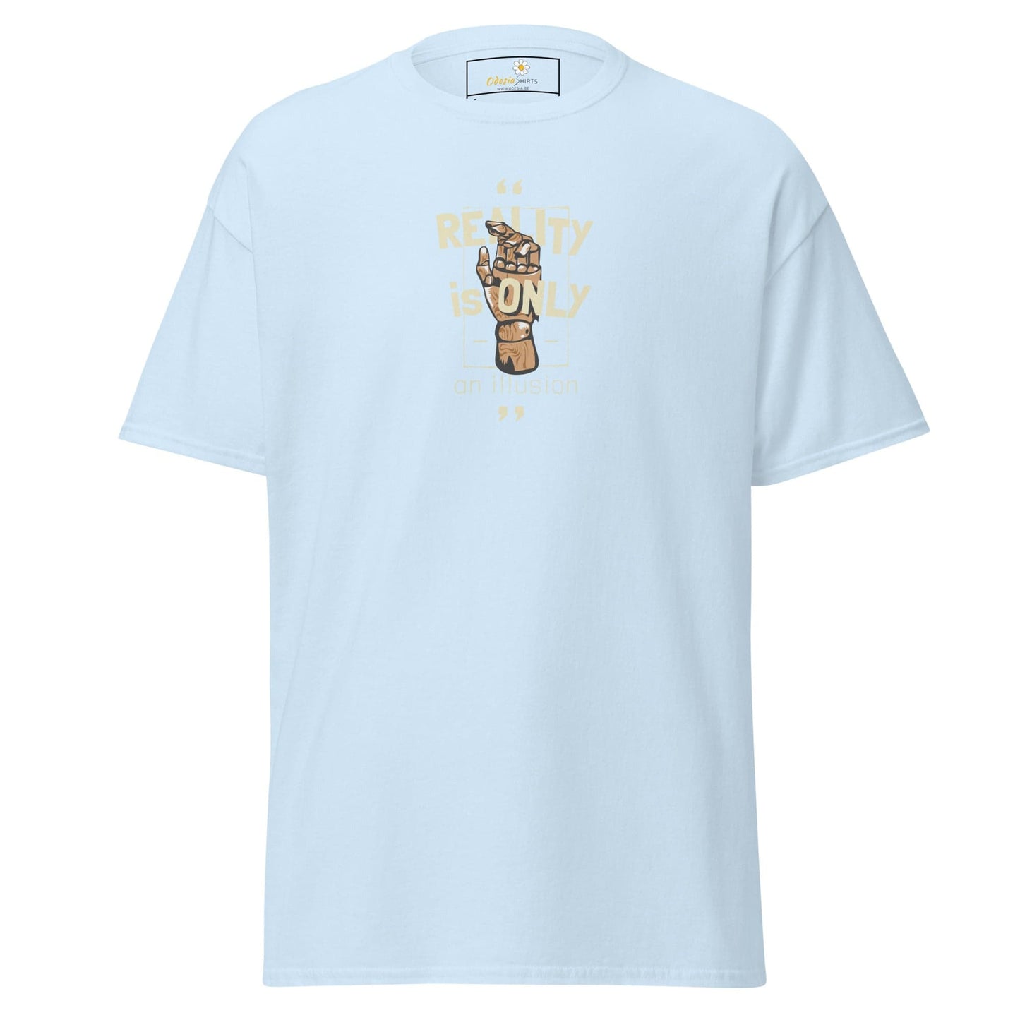 Unisex classic tee - MYSTIC TEXT REALITY AN ILLUSION - REGULAR - Light Blue / S