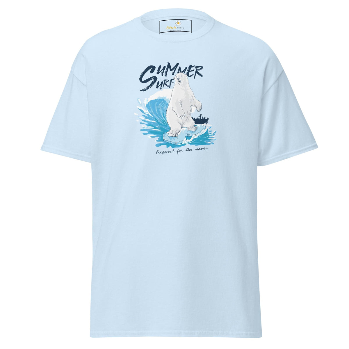Unisex classic t-shirt - WILD LIFE SUMMER BEAR - REGULAR - Light Blue / S