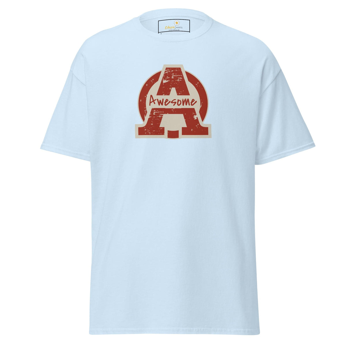 Unisex classic t-shirt - TEXT AWESOME - REGULAR - Light Blue / S