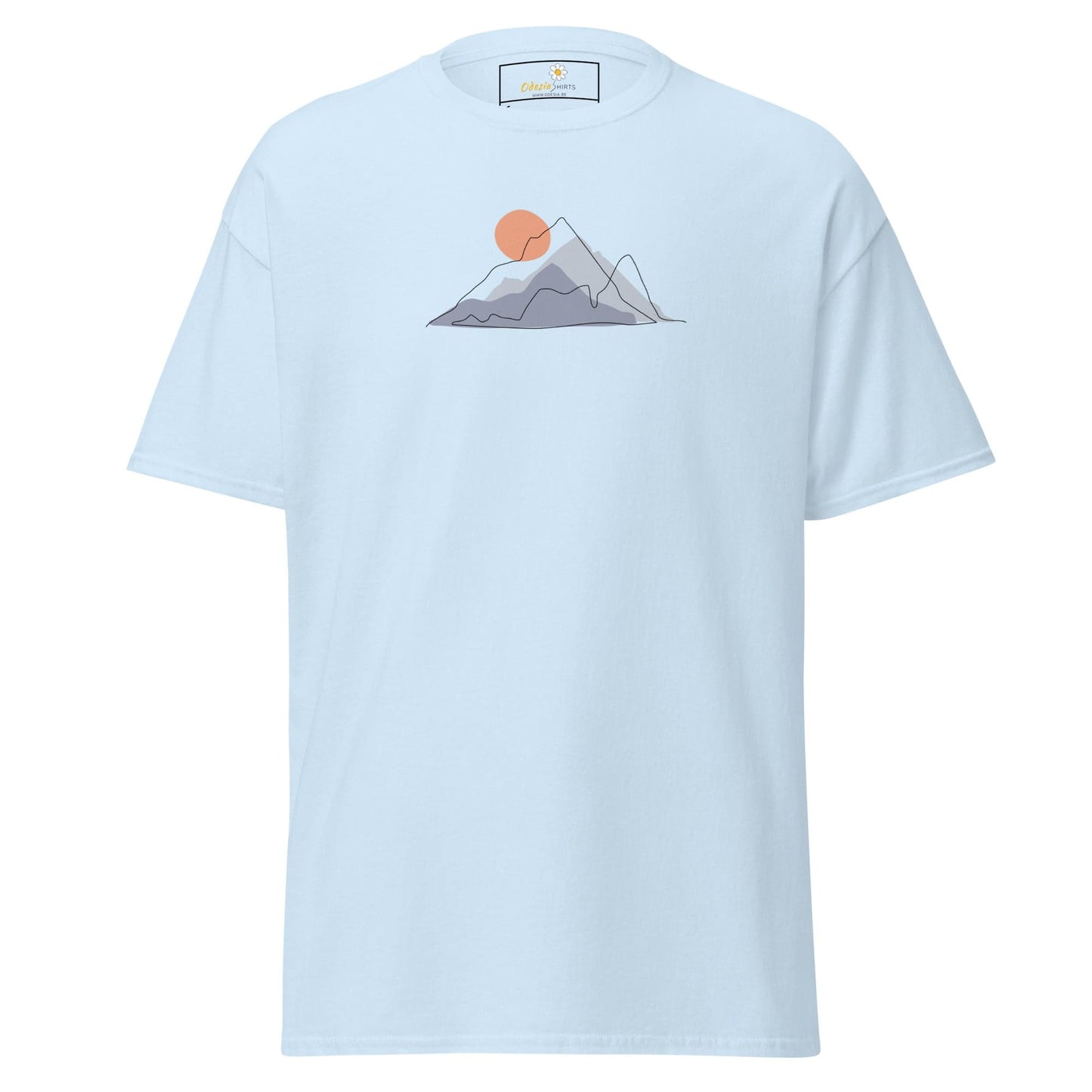 Unisex classic tee - NATURE MOUNTAIN SUN - REGULAR - Light Blue / S