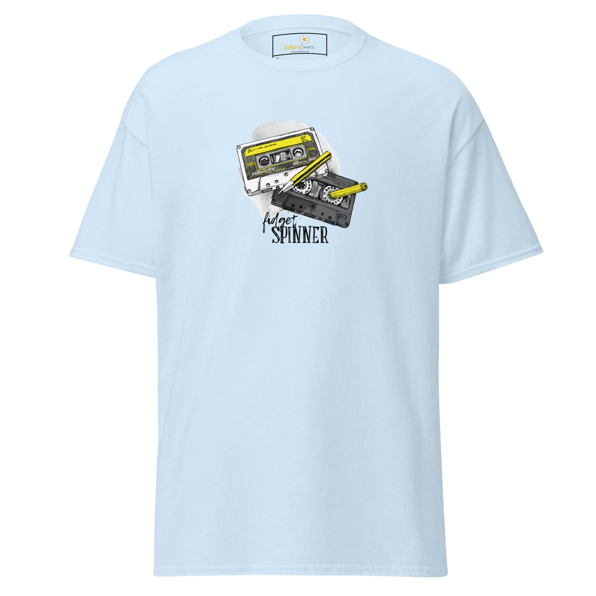 Unisex classic t-shirt - MUSIC TAPE SPINNER - REGULAR - Light Blue / S