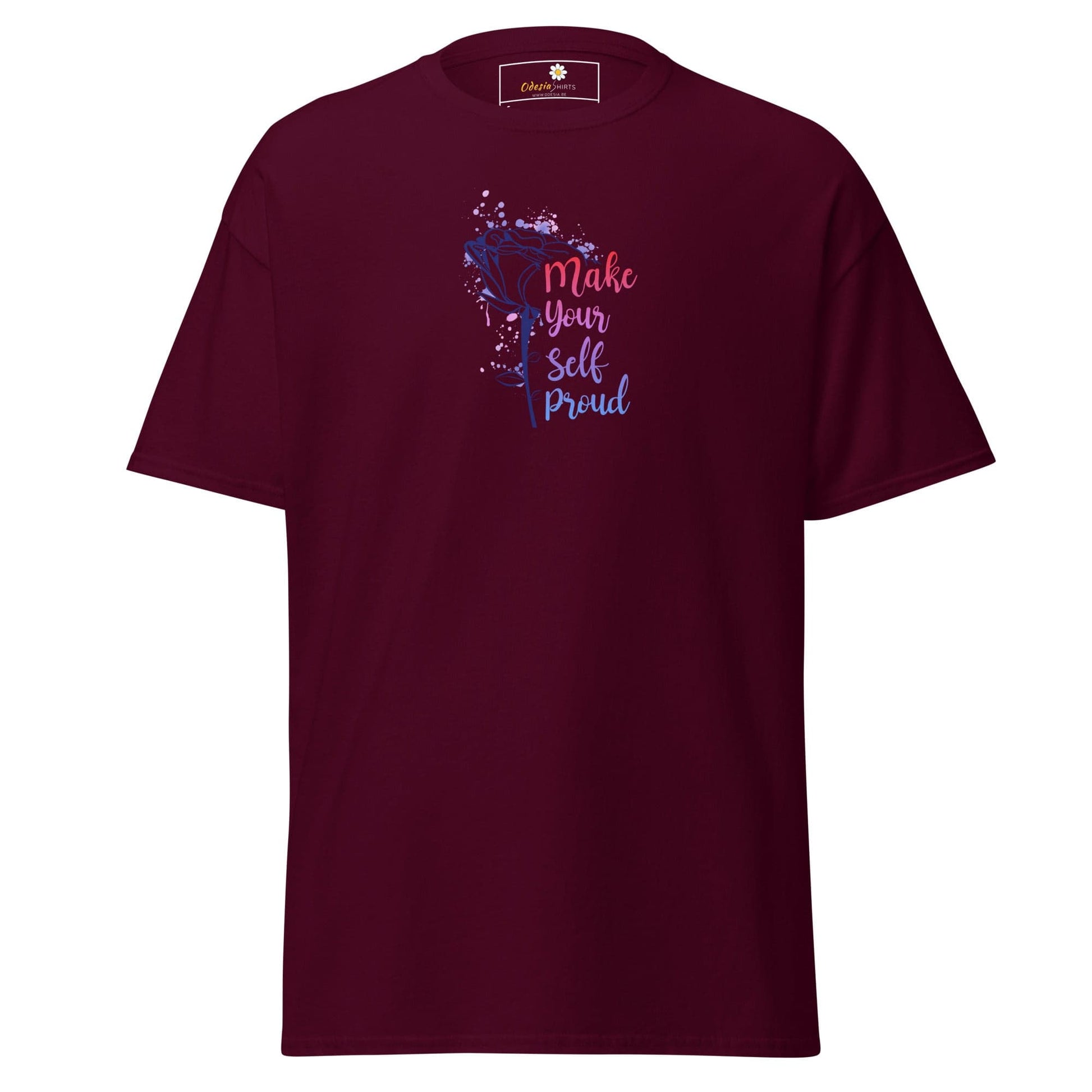 Unisex classic tee - MISC TEXT MAKE YOURSELF PROUD - REGULAR - Maroon / S
