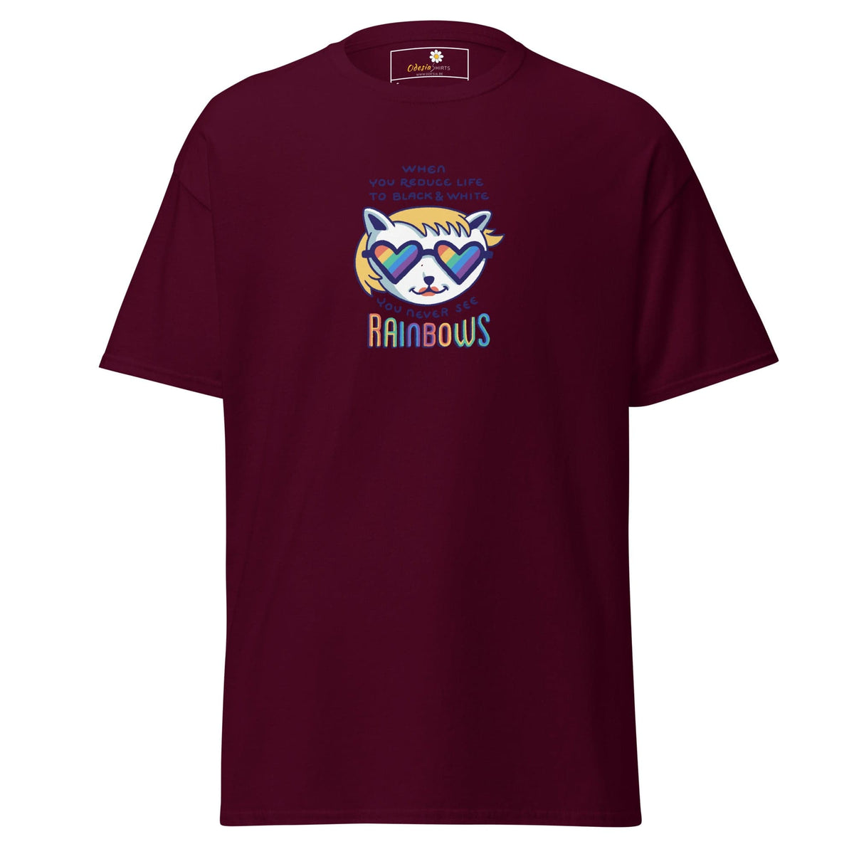 Unisex classic tee - COMMUNITY MISC SEE RAINBOWS - REGULAR - Maroon / S