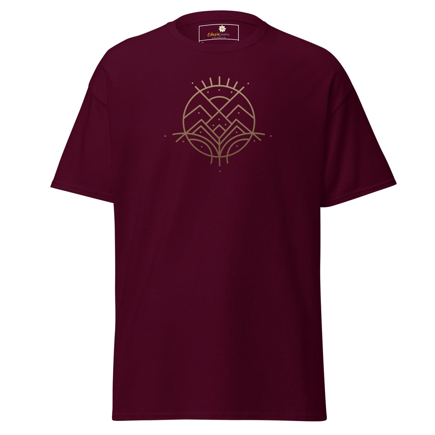 Unisex classic tee - ABSTRACT LANDSCAPE - REGULAR - Maroon / S