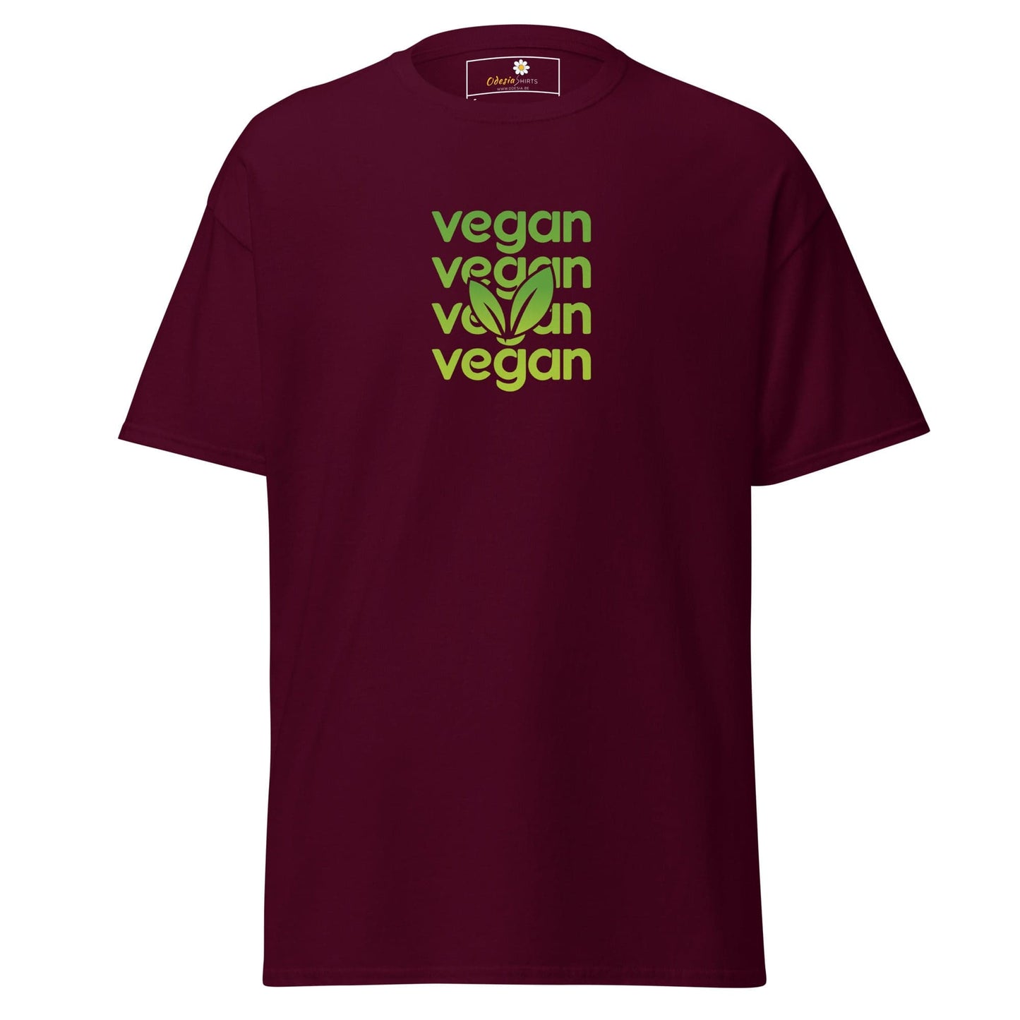 Unisex classic tee - GREEN VEGAN - REGULAR - Maroon / S