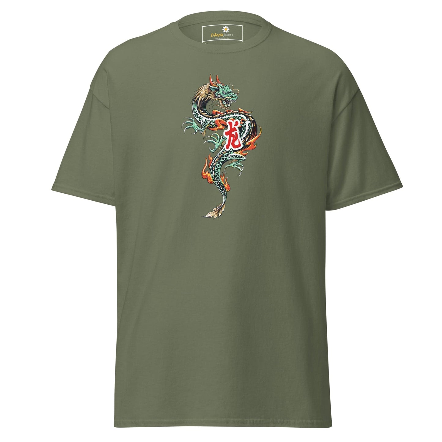 Unisex classic tee - MYSTIC GREEN DRAGON - REGULAR - Military Green / S