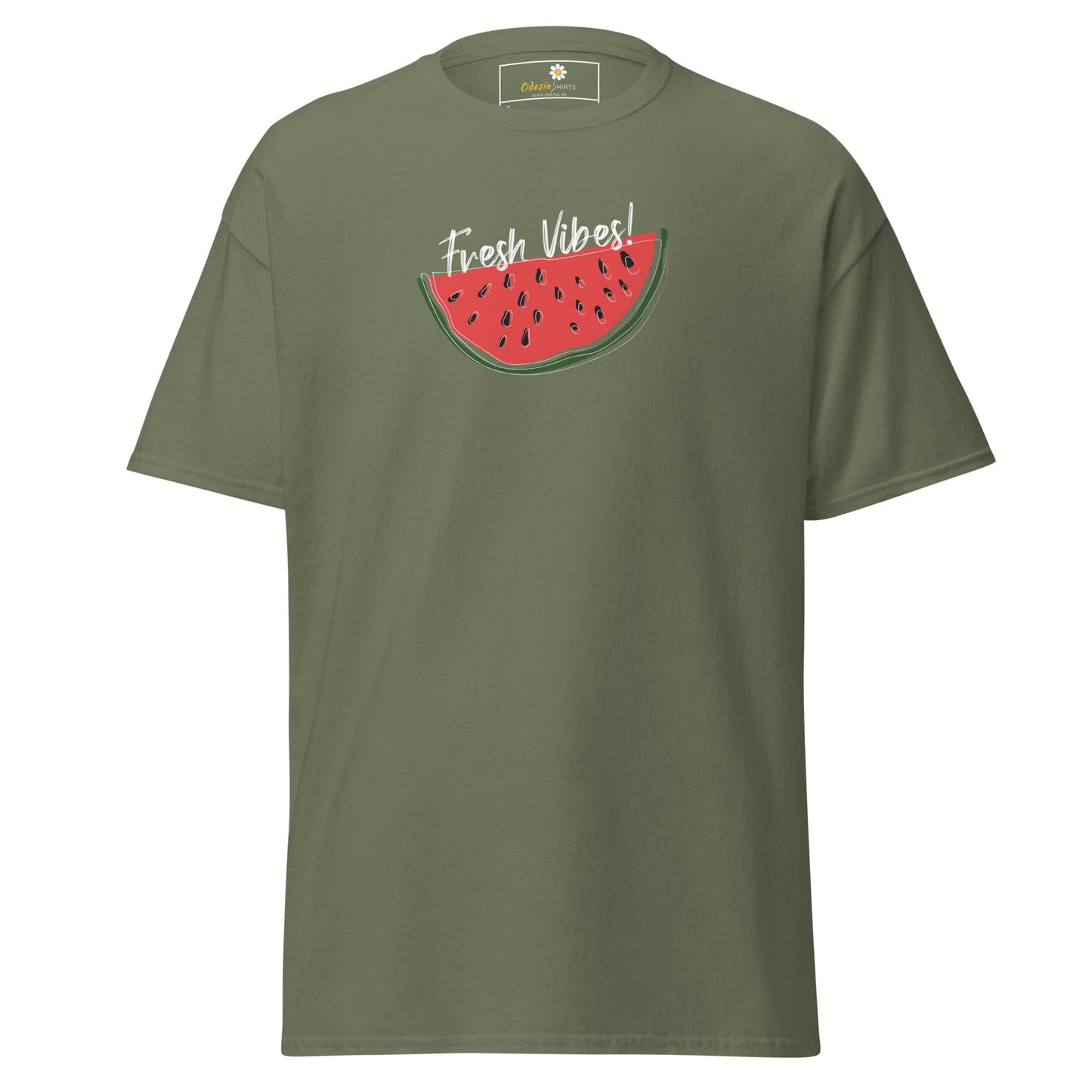 Unisex classic tee - SUMMER FRESH VIBES - REGULAR - Military Green / S