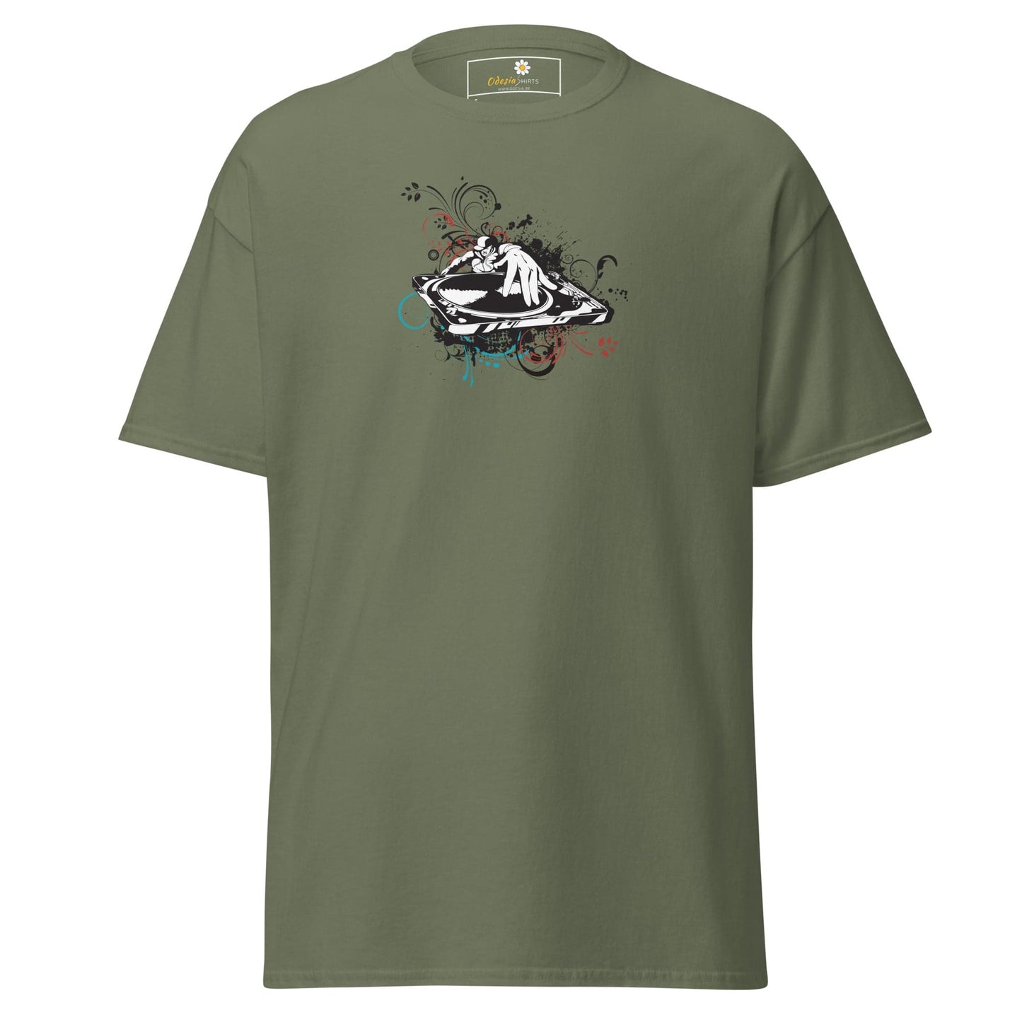 Unisex classic tee - MUSIC DISK JOCKEY - REGULAR - Military Green / S