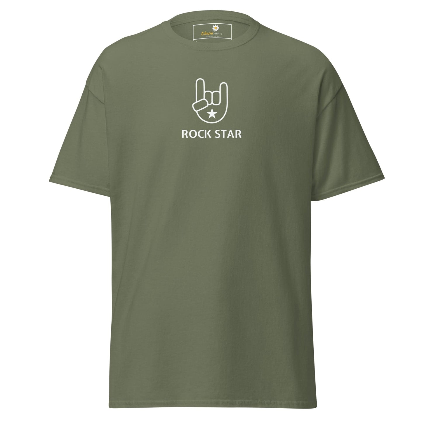 Unisex classic tee - MUSIC ROCK STAR - REGULAR - Military Green / S