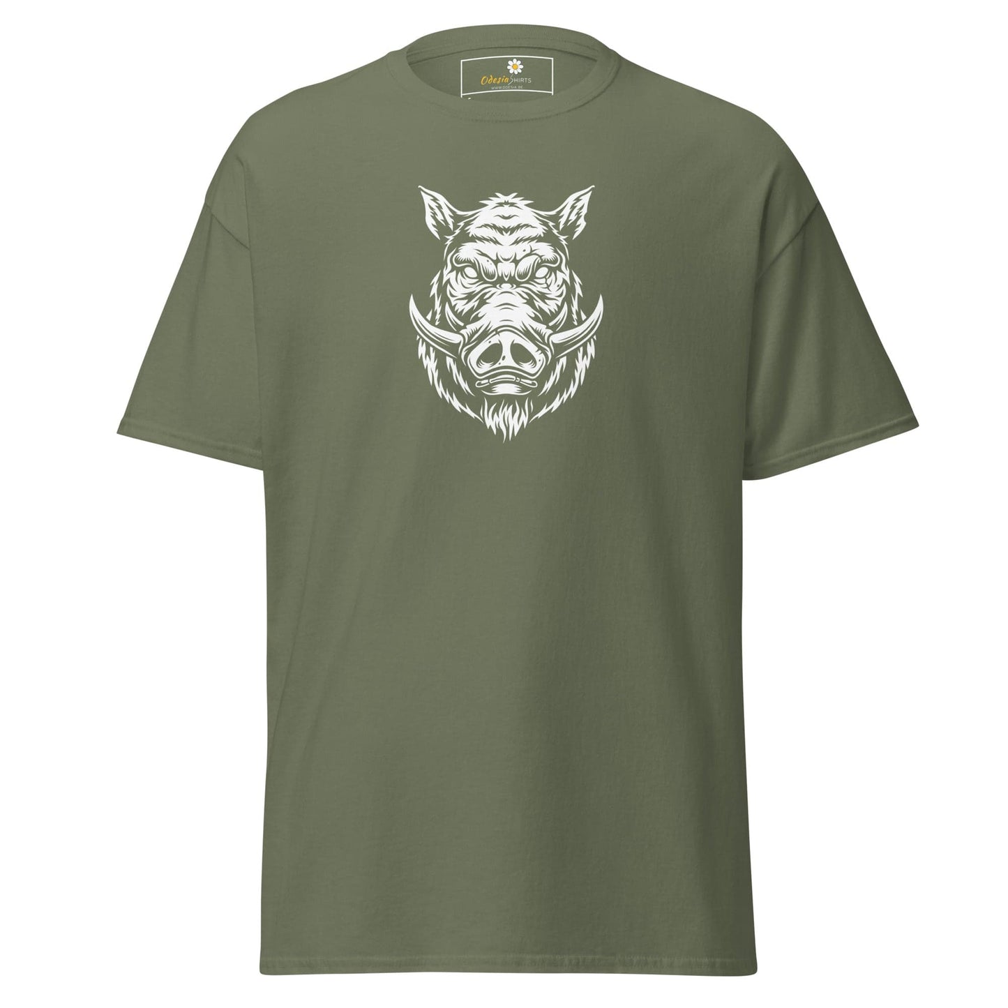 Unisex classic t-shirt - WILD LIFE PIG - REGULAR - Military Green / S