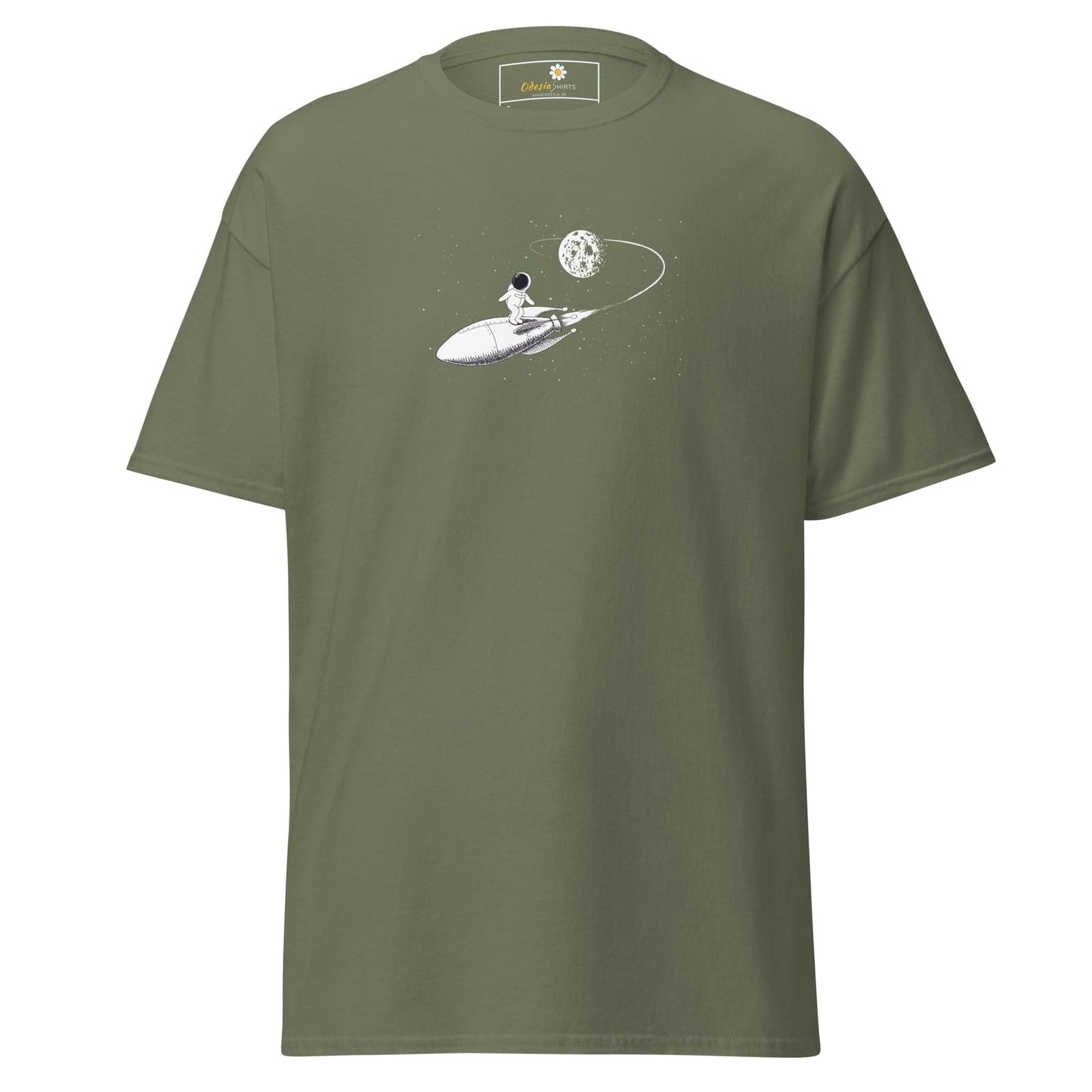 Unisex classic tee - ASTRONAUT ROCKET - REGULAR - Military Green / S