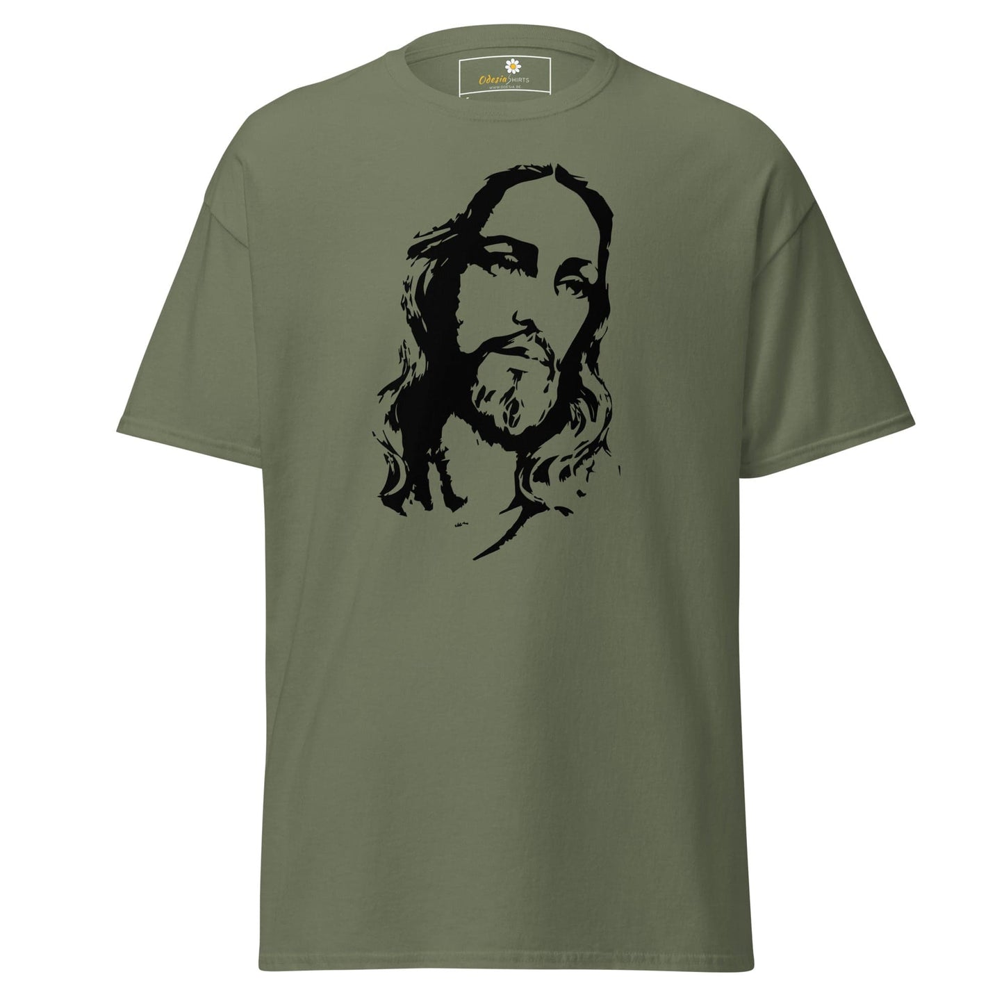 Unisex classic tee - SPIRITUAL JESUS - REGULAR - Military Green / S