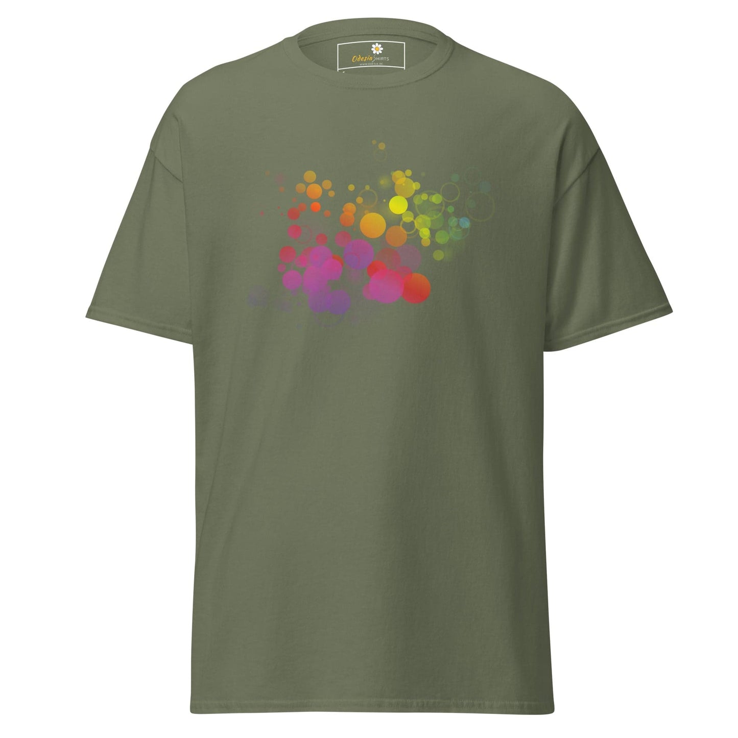 Unisex classic tee - ABSTRACT BUBBLES - REGULAR - Military Green / S