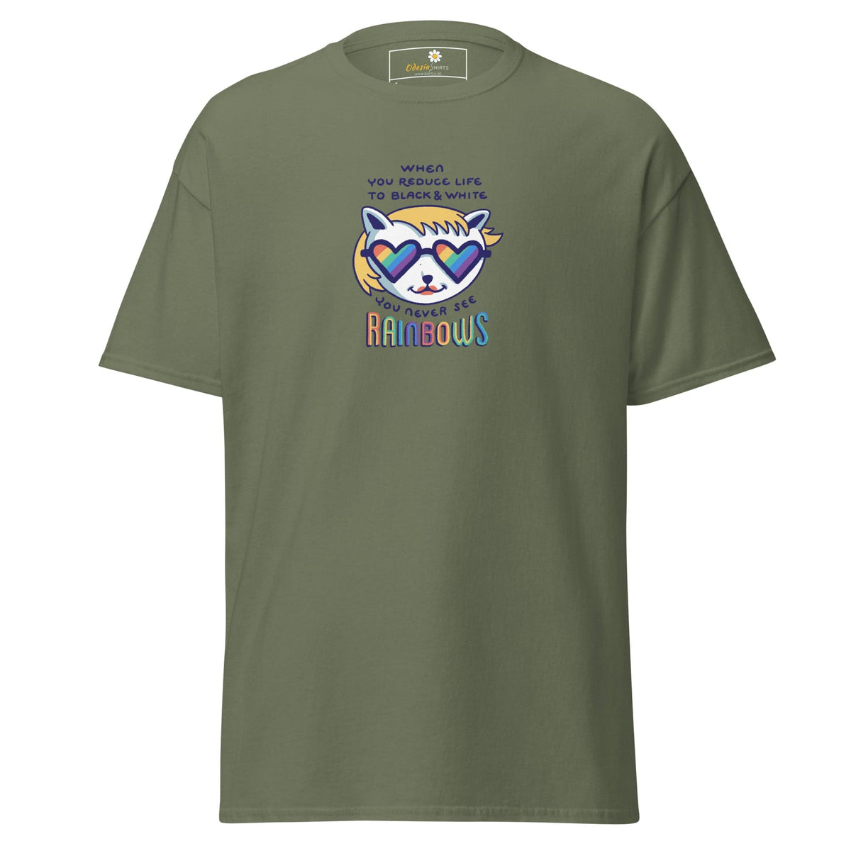 Unisex classic tee - COMMUNITY MISC SEE RAINBOWS - REGULAR - Military Green / S