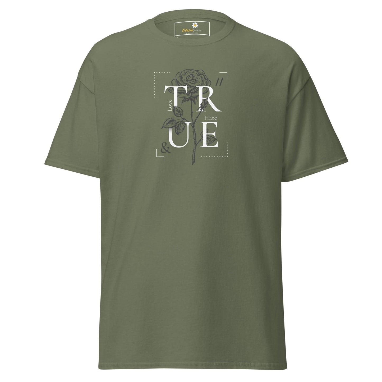 Unisex classic t-shirt - MISC TRUE ROSE - REGULAR - Military Green / S