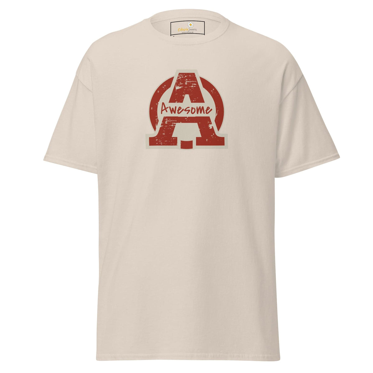 Unisex classic t-shirt - TEXT AWESOME - REGULAR - Natural / S