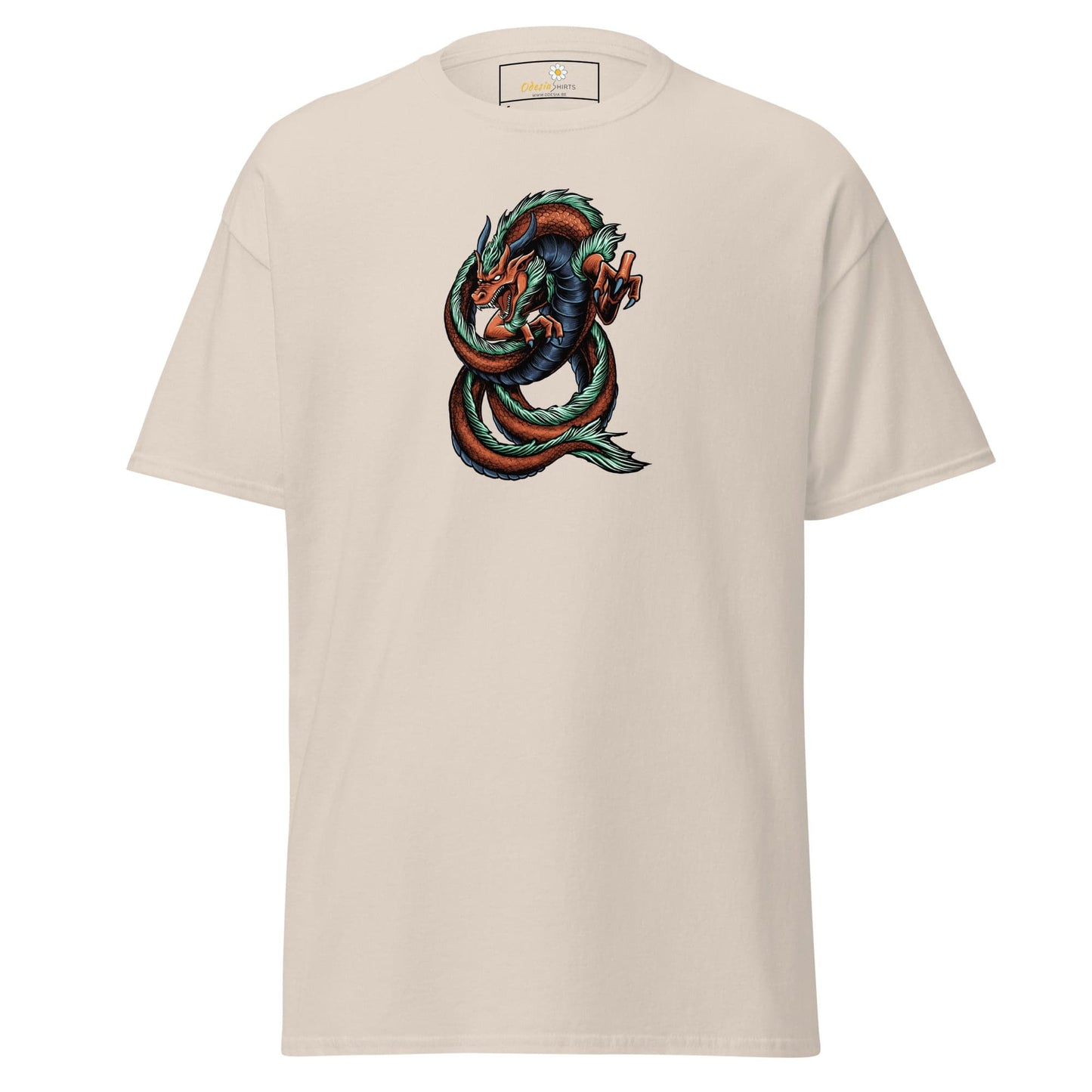 Unisex classic tee - MYSTIC RED GREEN DRAGON - REGULAR - Natural / S