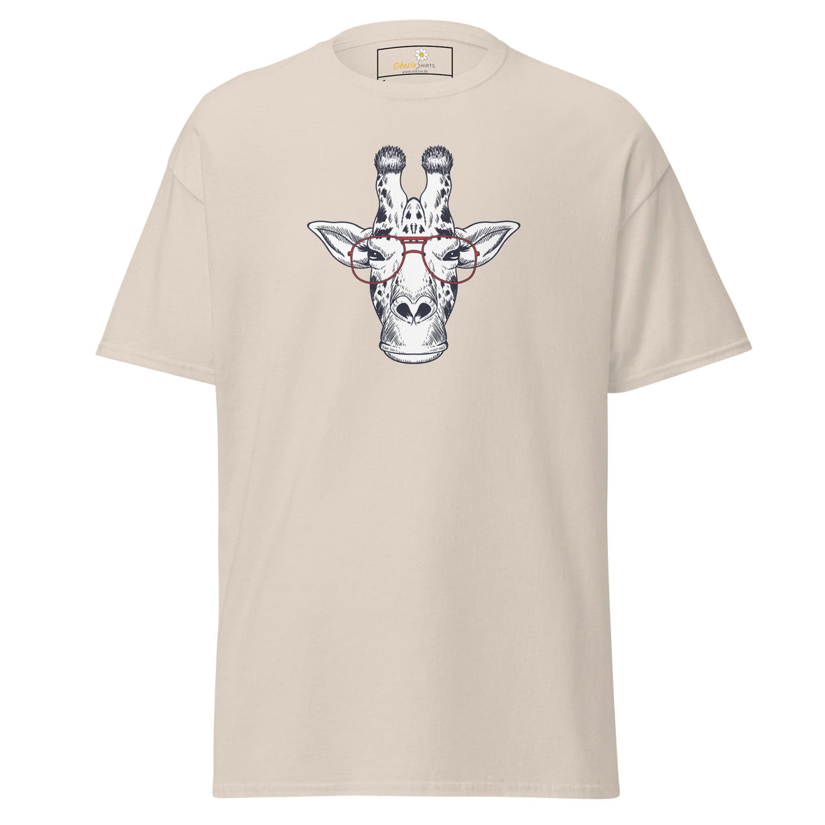 Unisex classic tee - WILD LIFE FUN GIRAFFE GLASSES - REGULAR - Natural / S