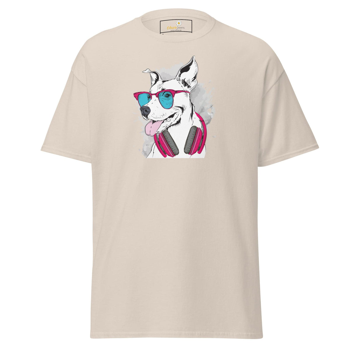 Unisex classic t-shirt - ANIMALS MUSIC DOG - REGULAR - Natural / S