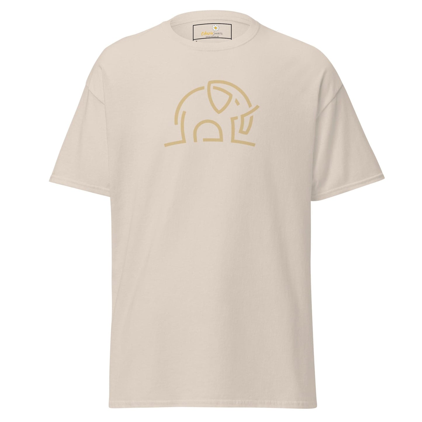 Unisex classic tee - WILD LIFE ELEPHANT LINES - Natural / S