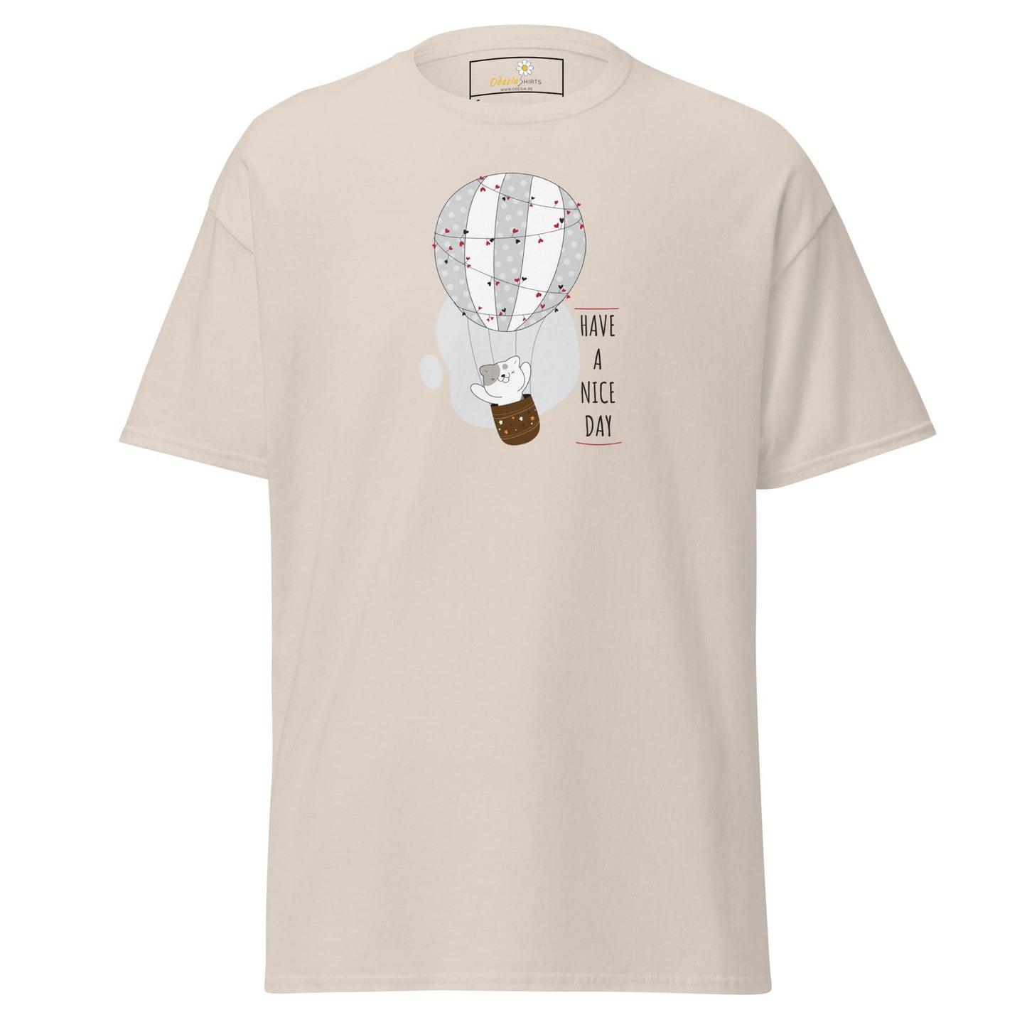 Unisex classic tee - ANIMALS CAT LUFTBALLON - REGULAR - Natural / S