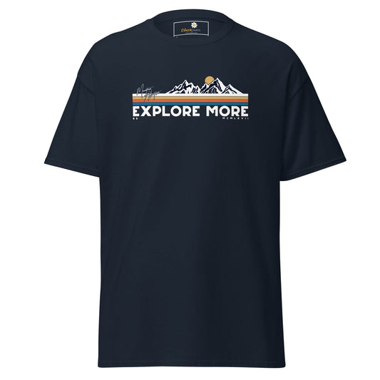 Unisex classic t-shirt - ADVENTURE EXPLORE MORE - REGULAR - Navy / S