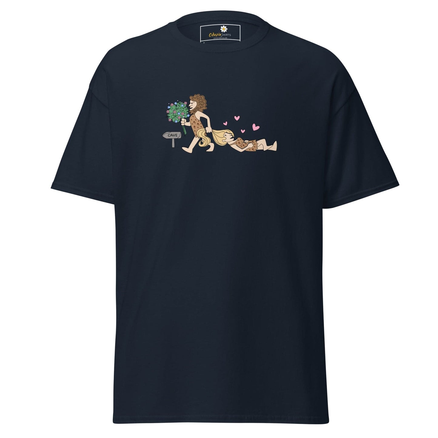 Unisex classic tee - FUN CAVEMAN - REGULAR - Navy / S