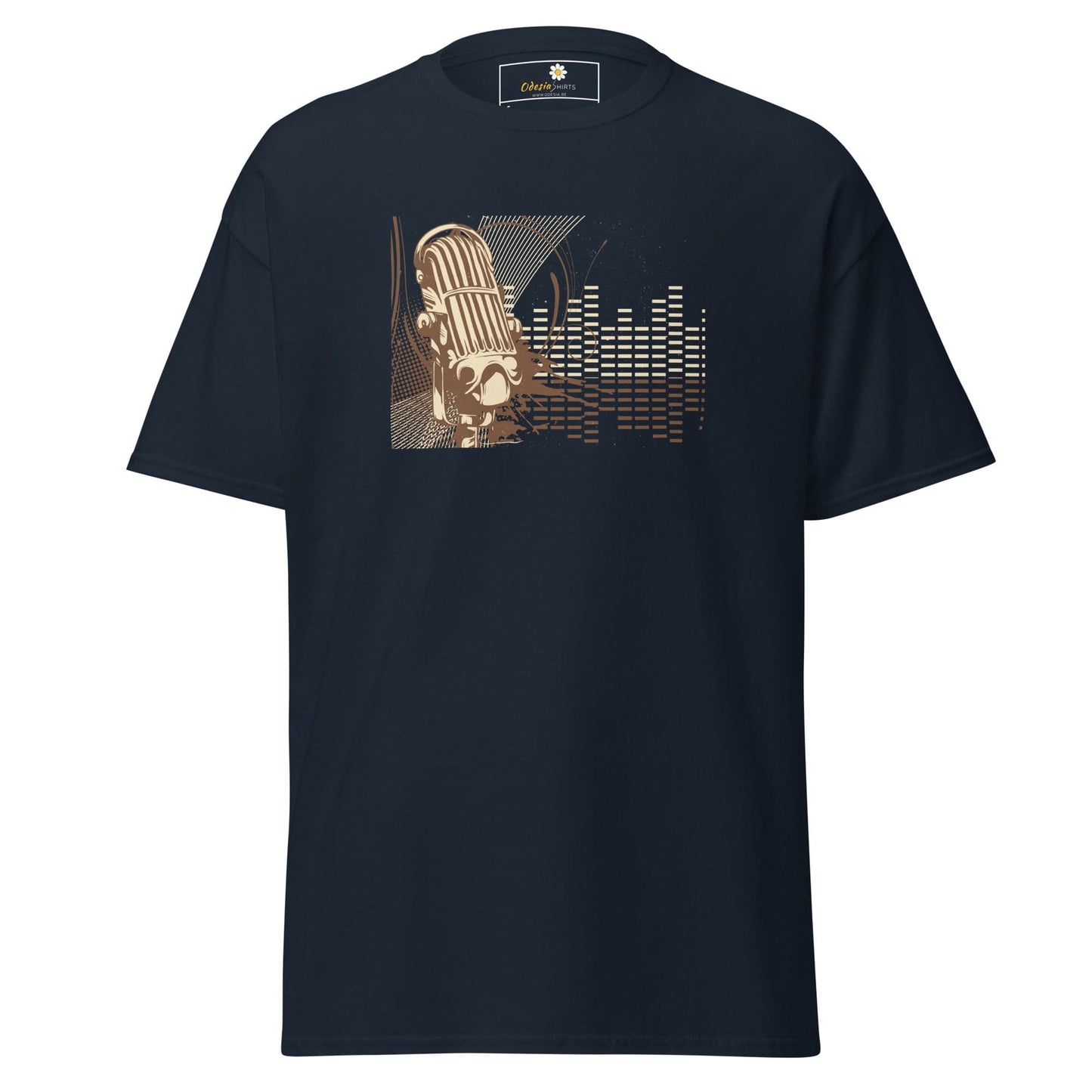 Unisex classic tee - MUSIC MICROPHONE - REGULAR - Navy / S