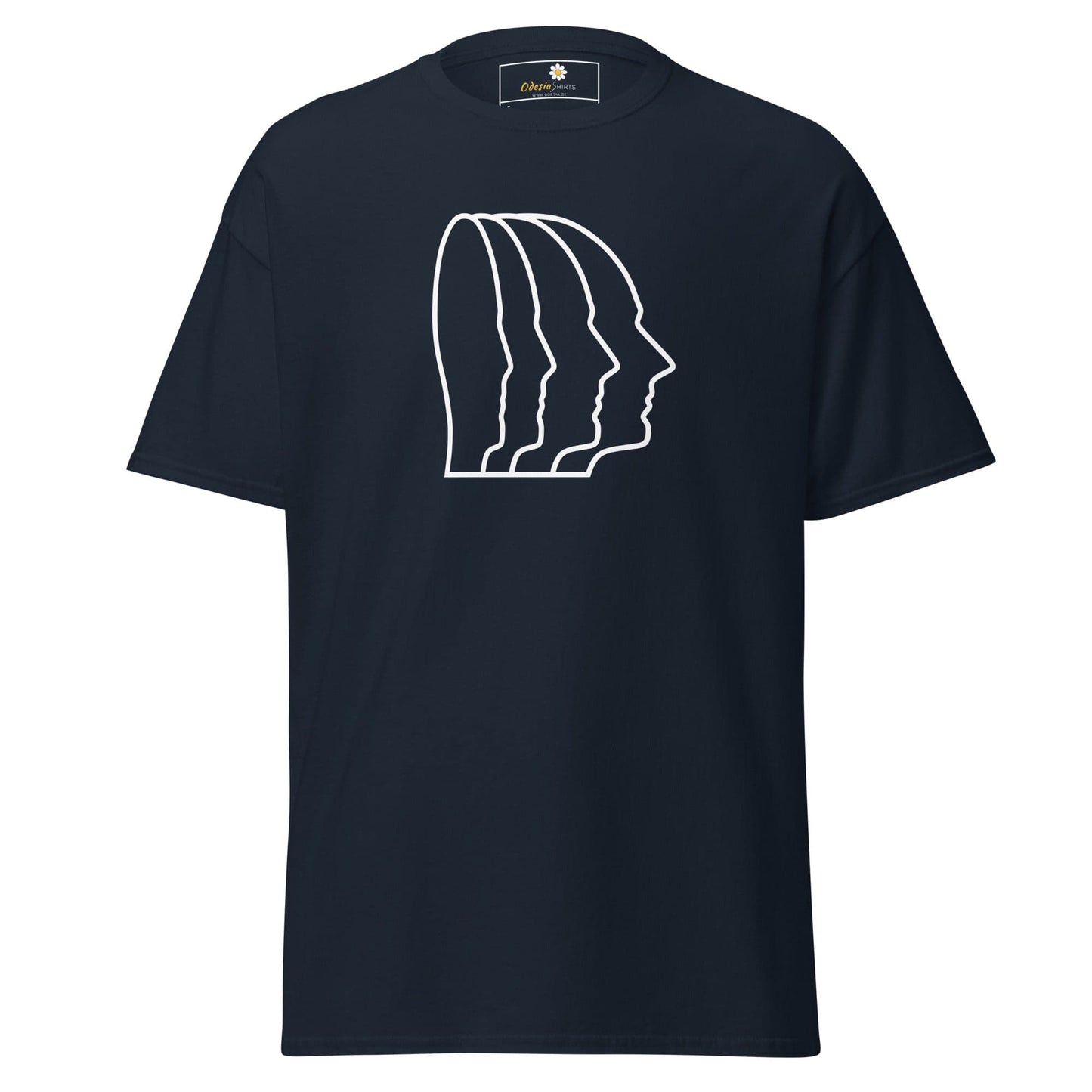 Unisex classic tee - ABSTRACT HEAD ONE - REGULAR - Navy / S