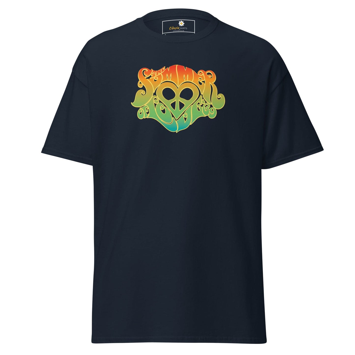 Unisex classic tee - POSITIVE SUMMER LOVE - REGULAR - Navy / S