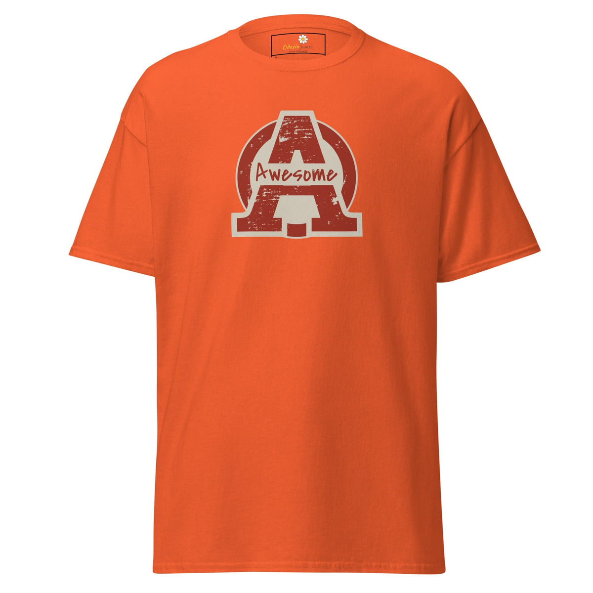 Unisex classic t-shirt - TEXT AWESOME - REGULAR - Orange / S
