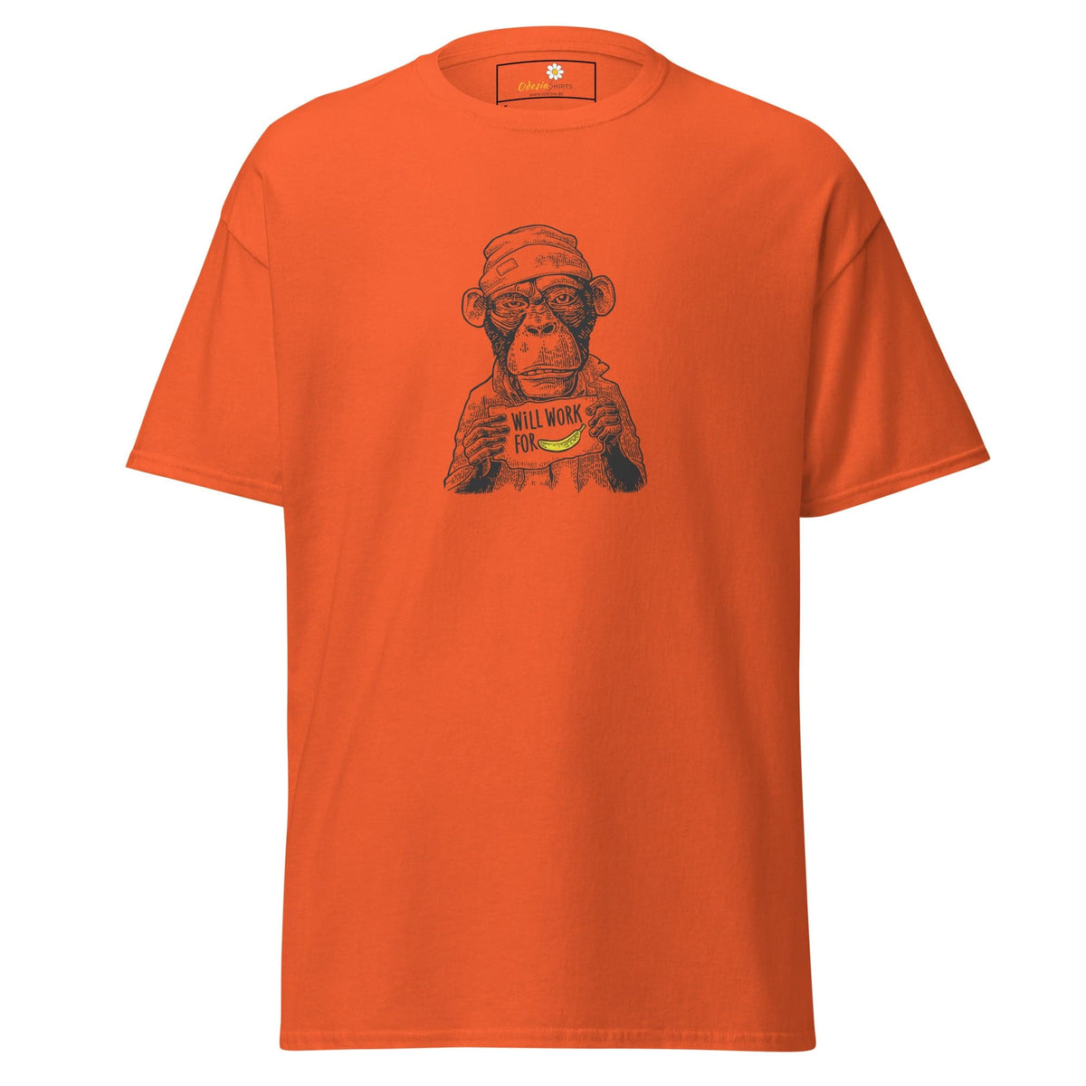 Unisex classic tee - WILD LIFE FUN WORK FOR BANANA - REGULAR - Orange / S
