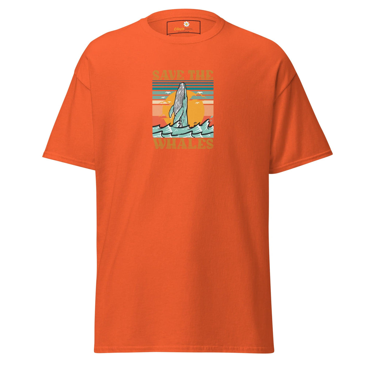 Unisex classic tee - WILD LIFE SAVE THE WHALES - REGULAR - Orange / S