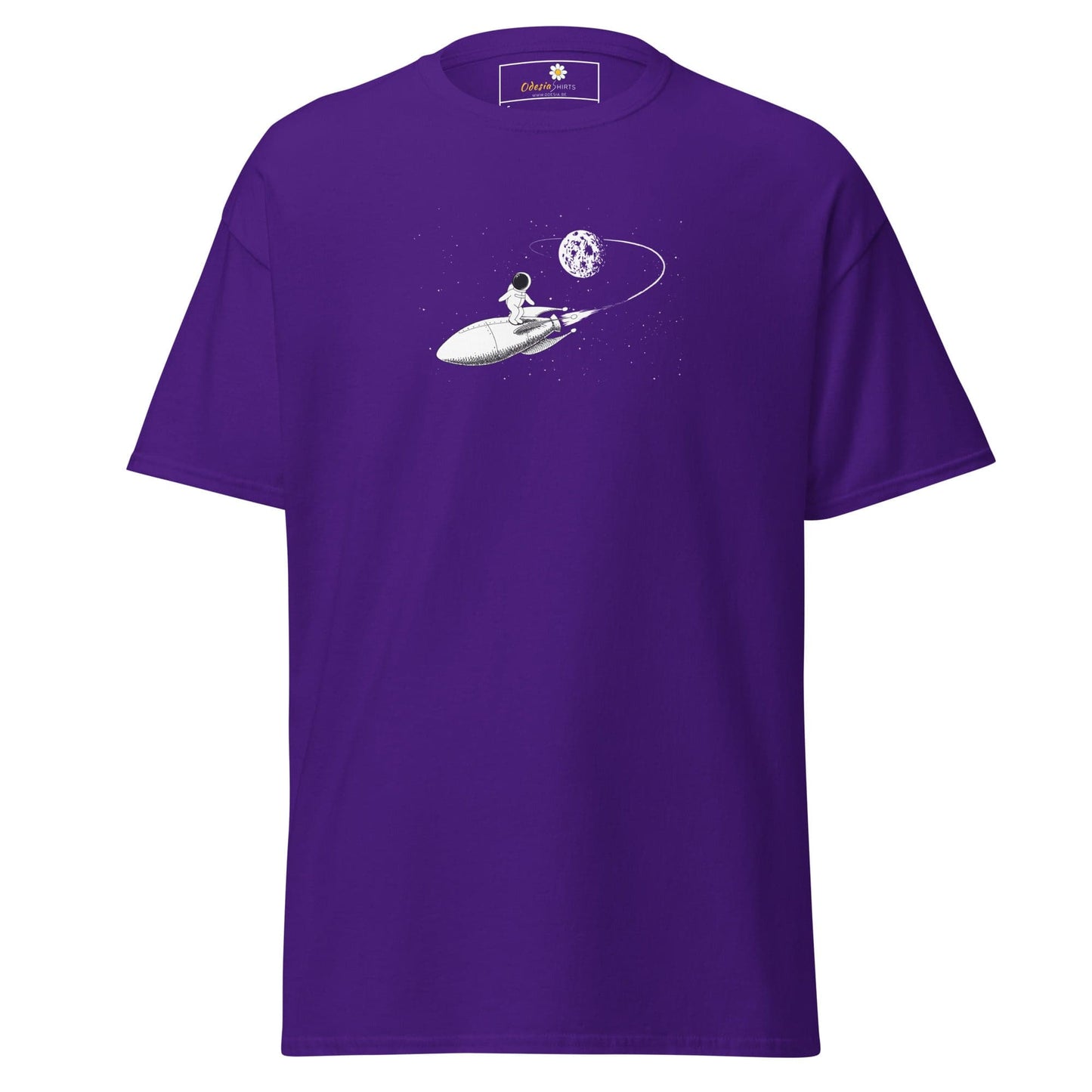 Unisex classic tee - ASTRONAUT ROCKET - REGULAR - Purple / S