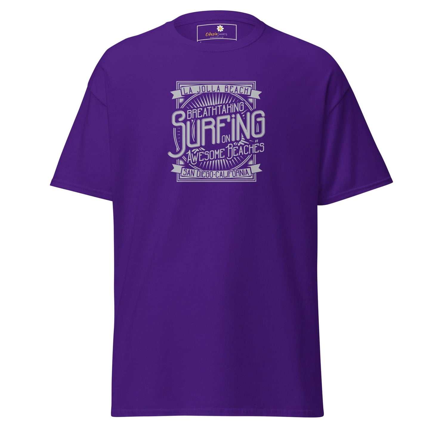 Unisex classic t-shirt - SUMMER AWESOME SURFING - REGULAR - Purple / S