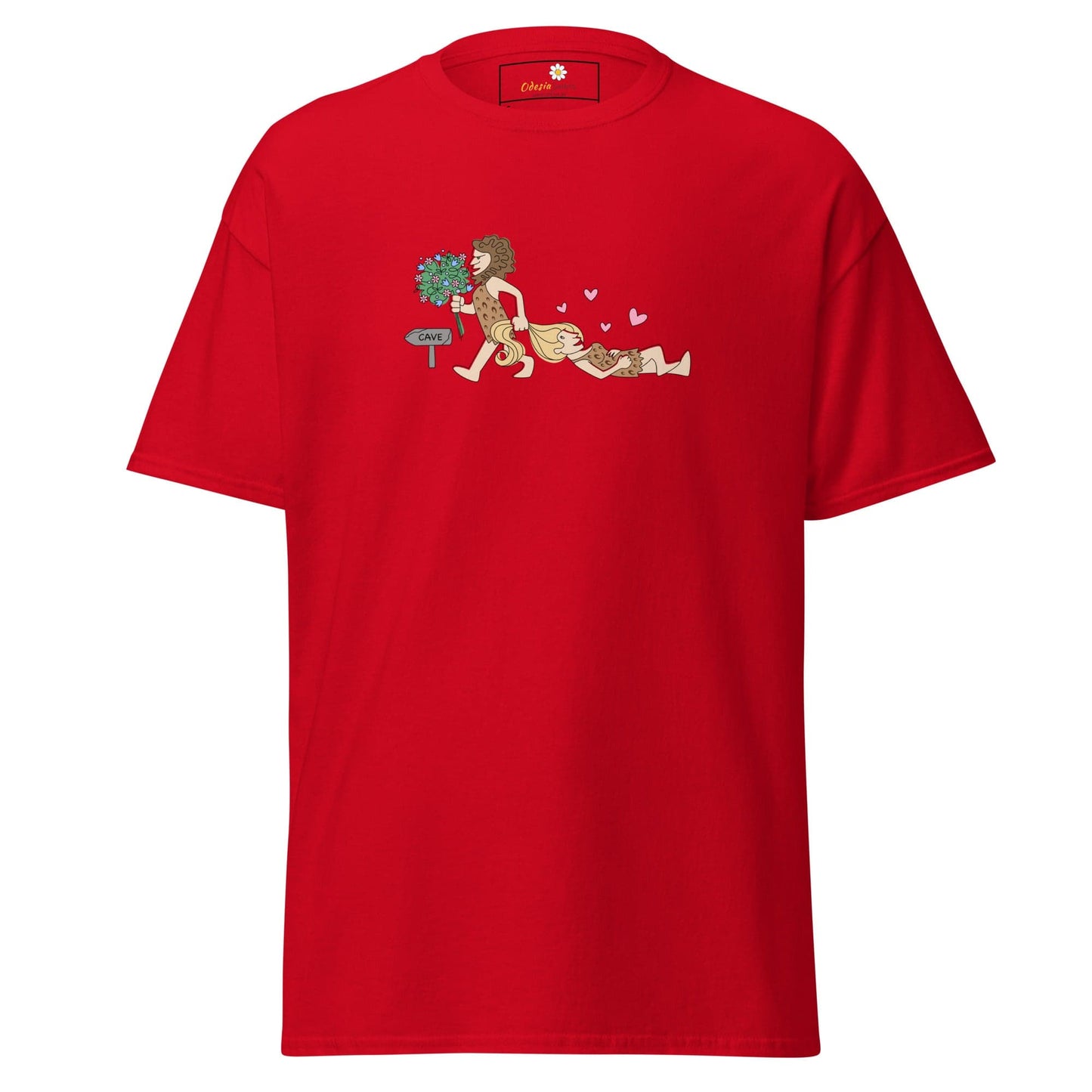 Unisex classic tee - FUN CAVEMAN - REGULAR - Red / S