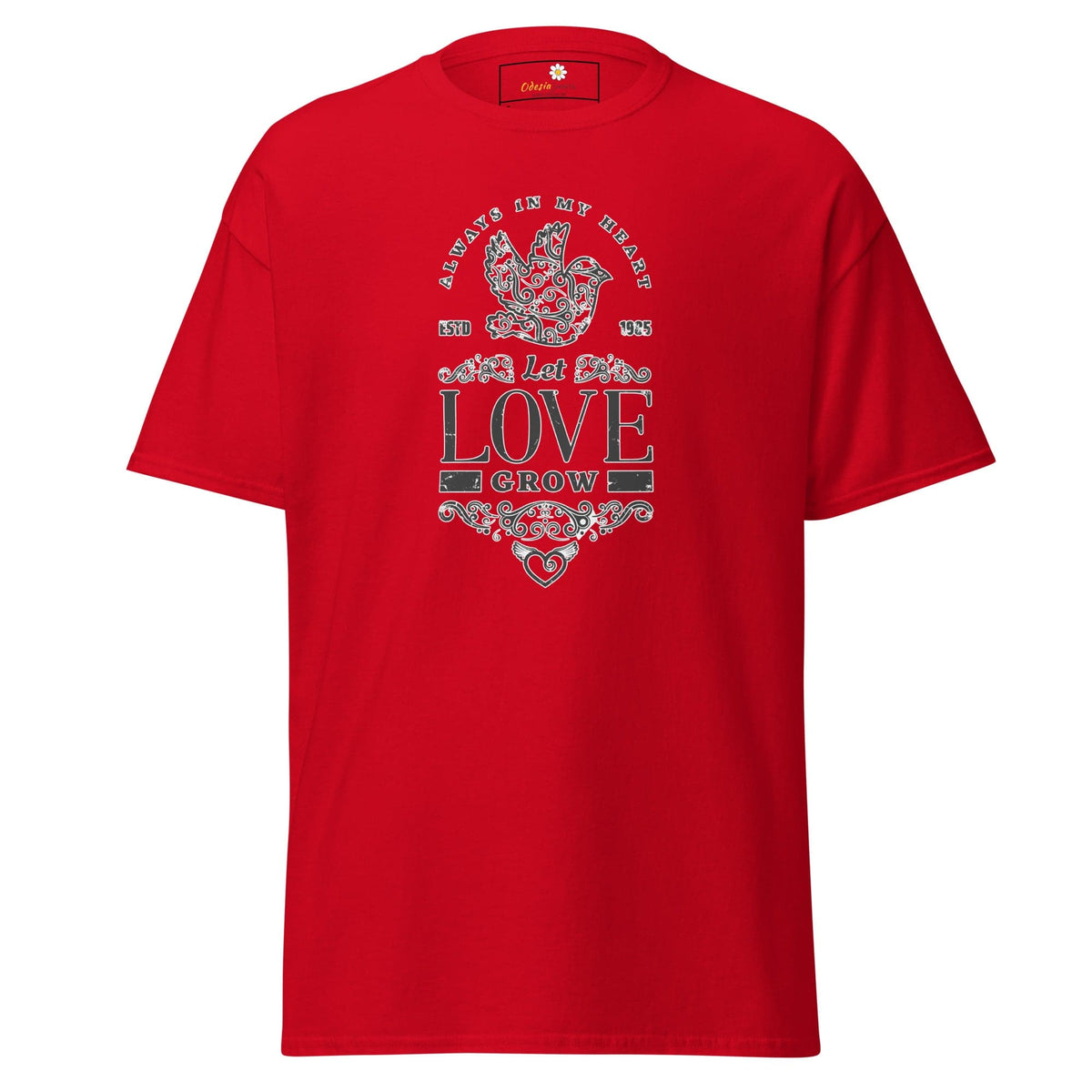 Unisex classic tee - POSITIVE LET LOVE GROW - REGULAR - Red / S