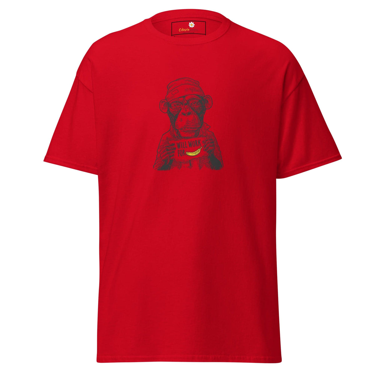 Unisex classic tee - WILD LIFE FUN WORK FOR BANANA - REGULAR - Red / S