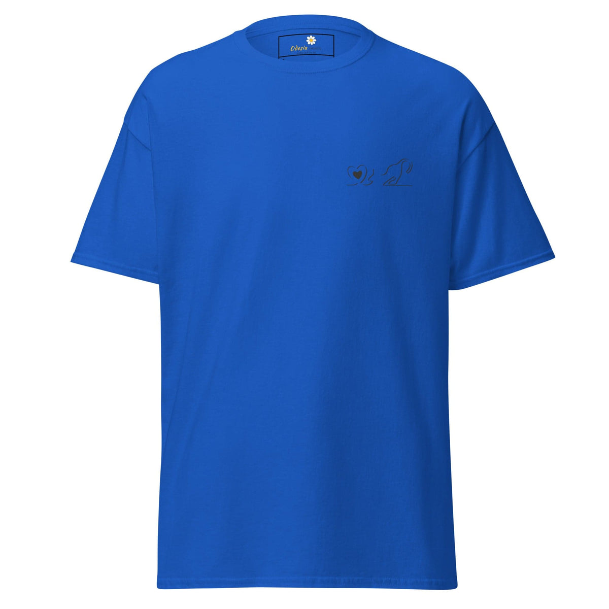Unisex classic tee - ANIMALS LOVE CAT POCKET - REGULAR - Royal / S